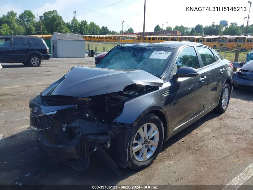 KNAGT4L31H5146213 2017 Kia Optima Lx