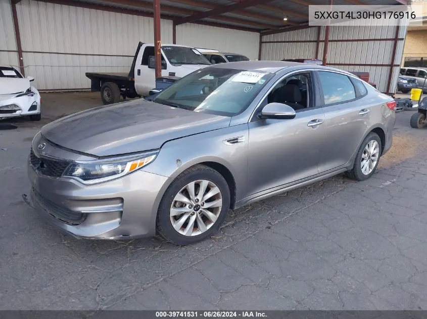 2017 Kia Optima Lx VIN: 5XXGT4L30HG176916 Lot: 39741531