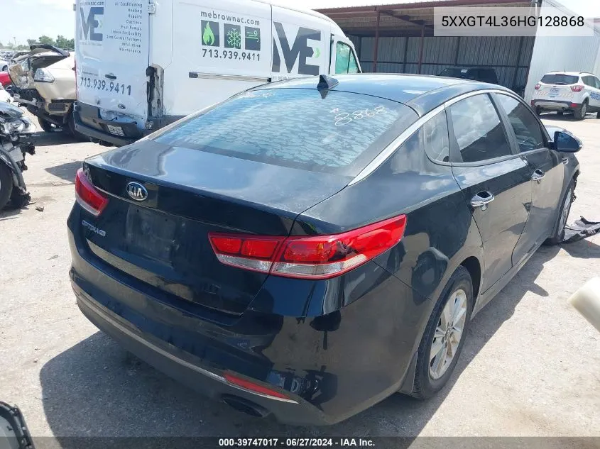 2017 Kia Optima Lx VIN: 5XXGT4L36HG128868 Lot: 39747017