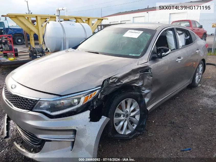 5XXGT4L39HG171195 2017 Kia Optima Lx