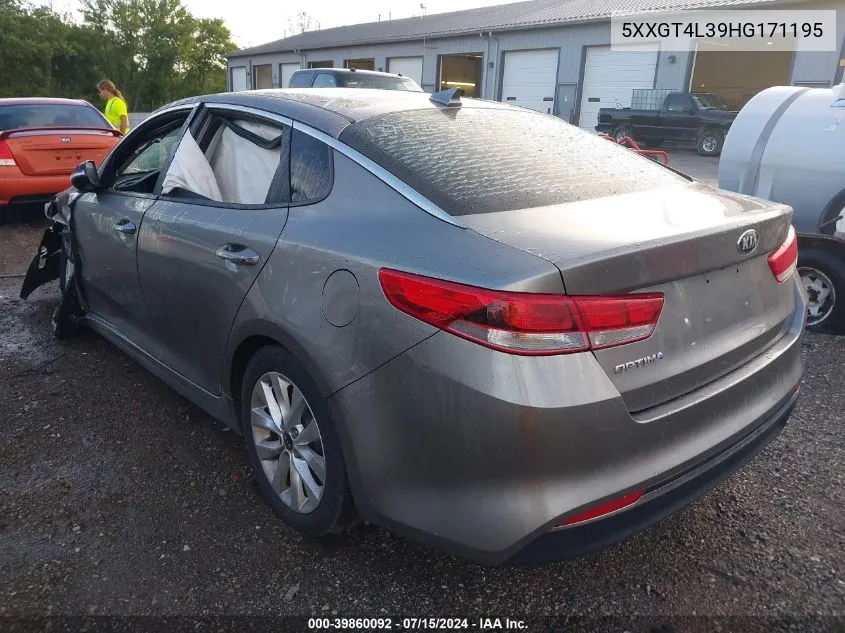 2017 Kia Optima Lx VIN: 5XXGT4L39HG171195 Lot: 39860092