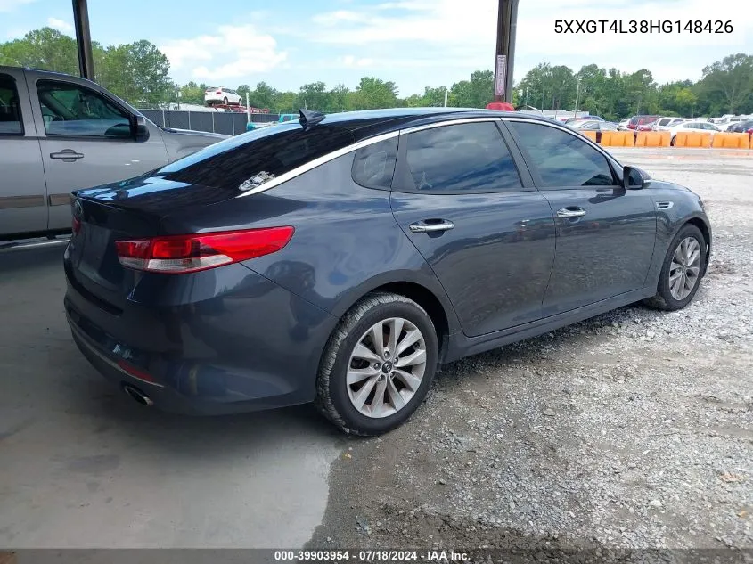 2017 Kia Optima Lx VIN: 5XXGT4L38HG148426 Lot: 39903954