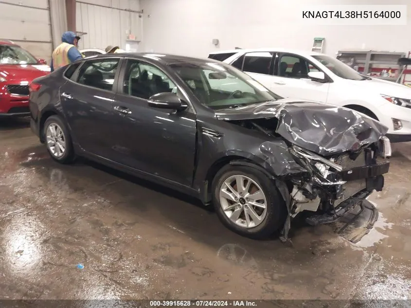 KNAGT4L38H5164000 2017 Kia Optima Lx