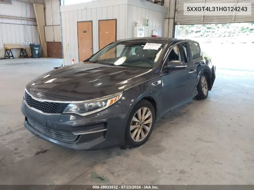 5XXGT4L31HG124243 2017 Kia Optima Lx