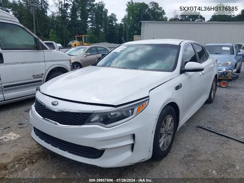 5XXGT4L36HG176385 2017 Kia Optima Lx