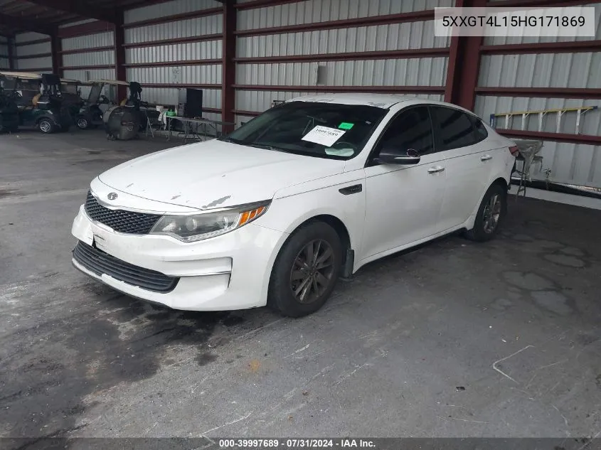 5XXGT4L15HG171869 2017 Kia Optima Lx Turbo