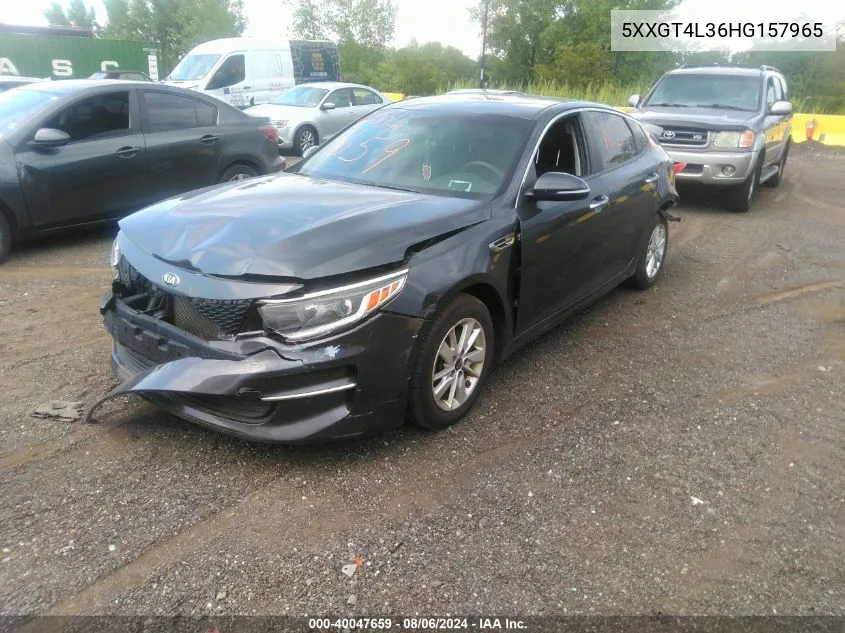 2017 Kia Optima Lx VIN: 5XXGT4L36HG157965 Lot: 40047659