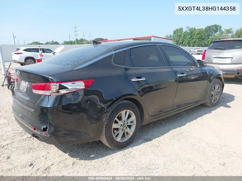 5XXGT4L38HG144358 2017 Kia Optima Lx