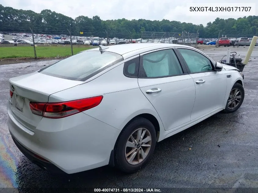 5XXGT4L3XHG171707 2017 Kia Optima Lx