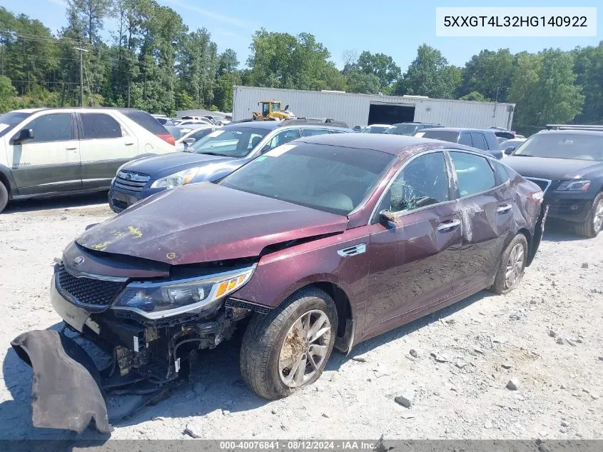 5XXGT4L32HG140922 2017 Kia Optima Lx