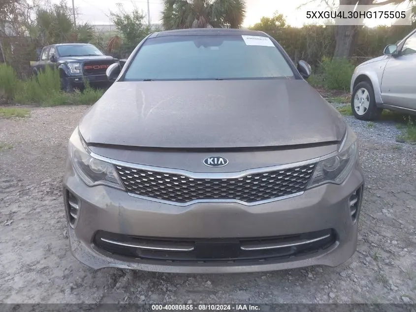 5XXGU4L30HG175505 2017 Kia Optima Ex