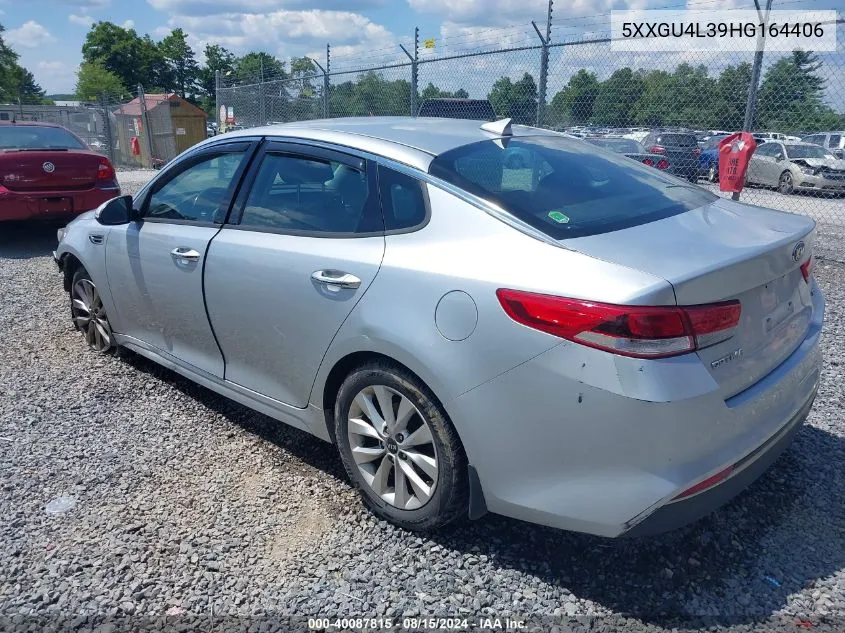 2017 Kia Optima Ex VIN: 5XXGU4L39HG164406 Lot: 40087815