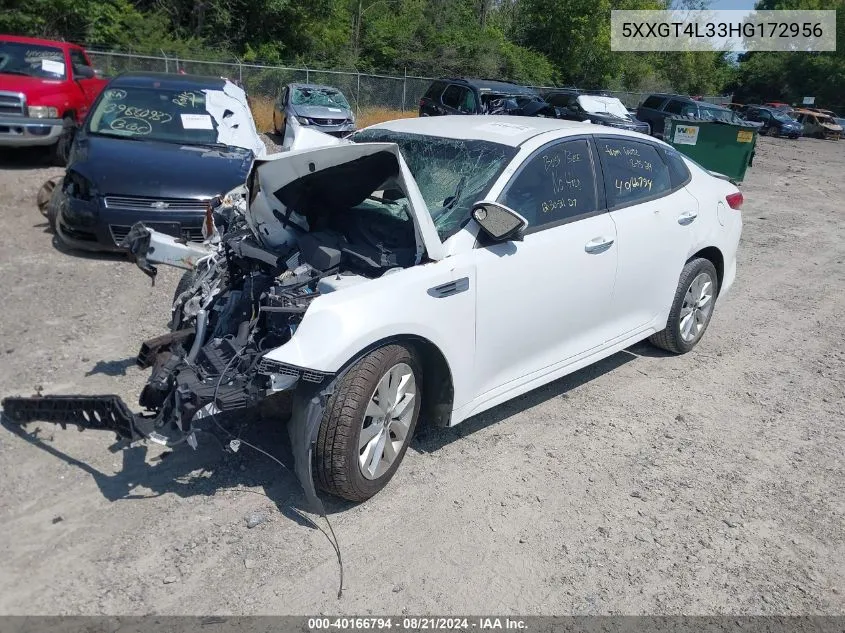 2017 Kia Optima Lx VIN: 5XXGT4L33HG172956 Lot: 40166794