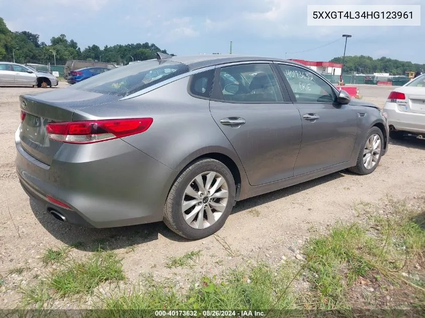 2017 Kia Optima Lx VIN: 5XXGT4L34HG123961 Lot: 40173632