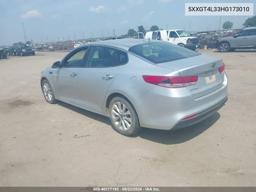 2017 Kia Optima Lx VIN: 5XXGT4L33HG173010 Lot: 40177193