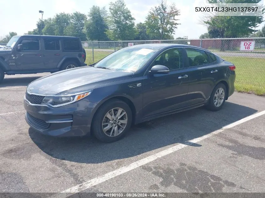 5XXGT4L33HG137897 2017 Kia Optima Lx