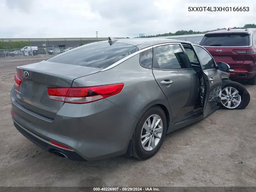 2017 Kia Optima Lx VIN: 5XXGT4L3XHG166653 Lot: 40226907