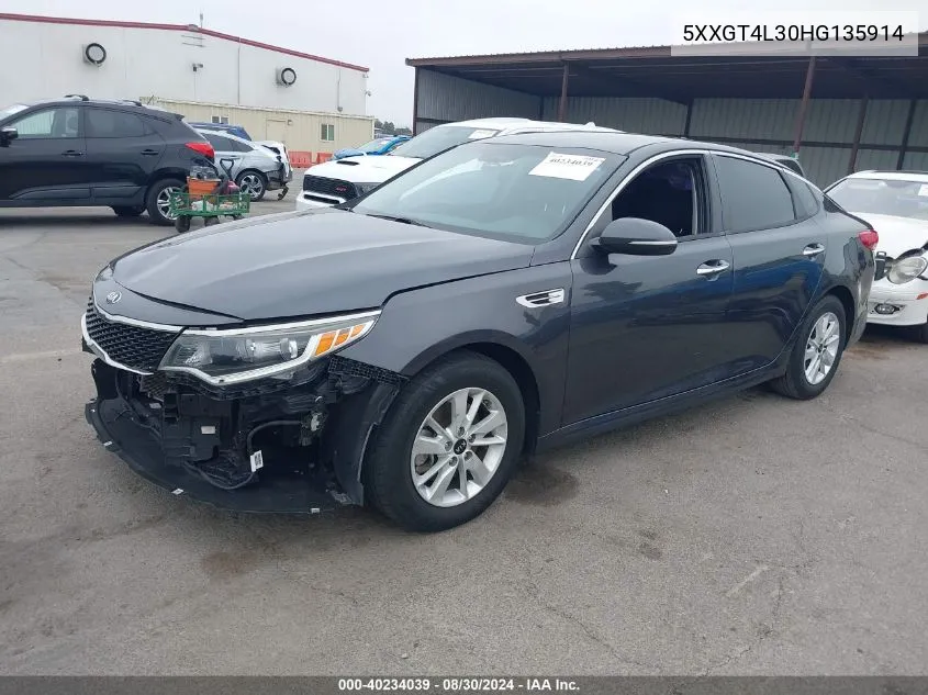 5XXGT4L30HG135914 2017 Kia Optima Lx