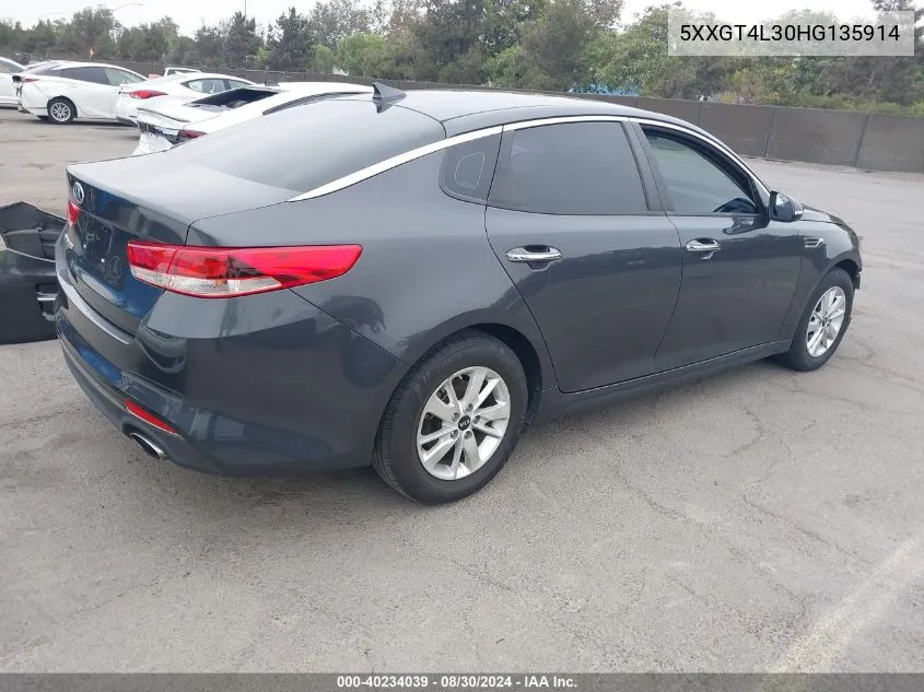 5XXGT4L30HG135914 2017 Kia Optima Lx