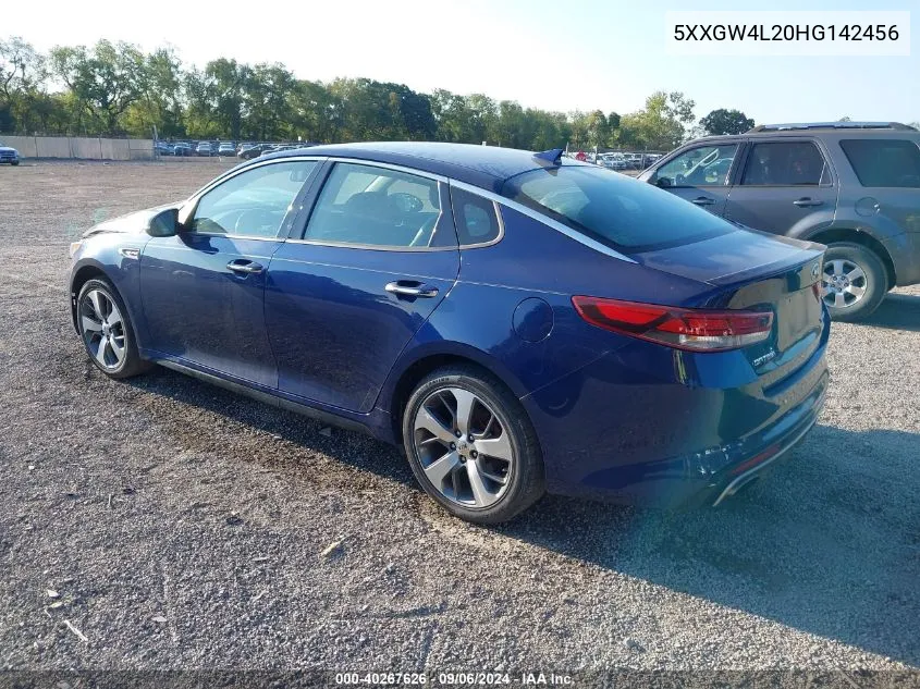 2017 Kia Optima Sx Turbo VIN: 5XXGW4L20HG142456 Lot: 40267626