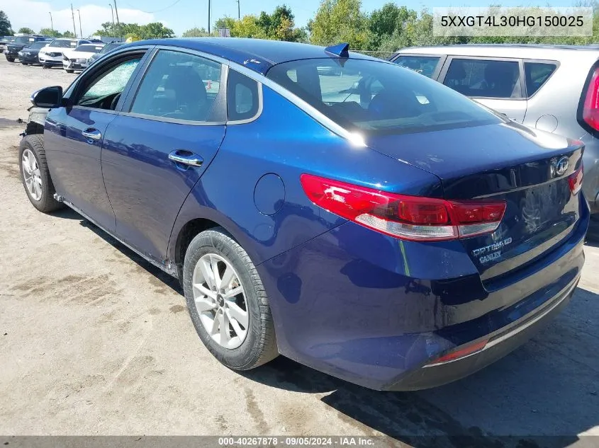 5XXGT4L30HG150025 2017 Kia Optima Lx