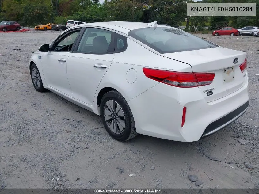 2017 Kia Optima Hybrid VIN: KNAGT4LE0H5010284 Lot: 40298442