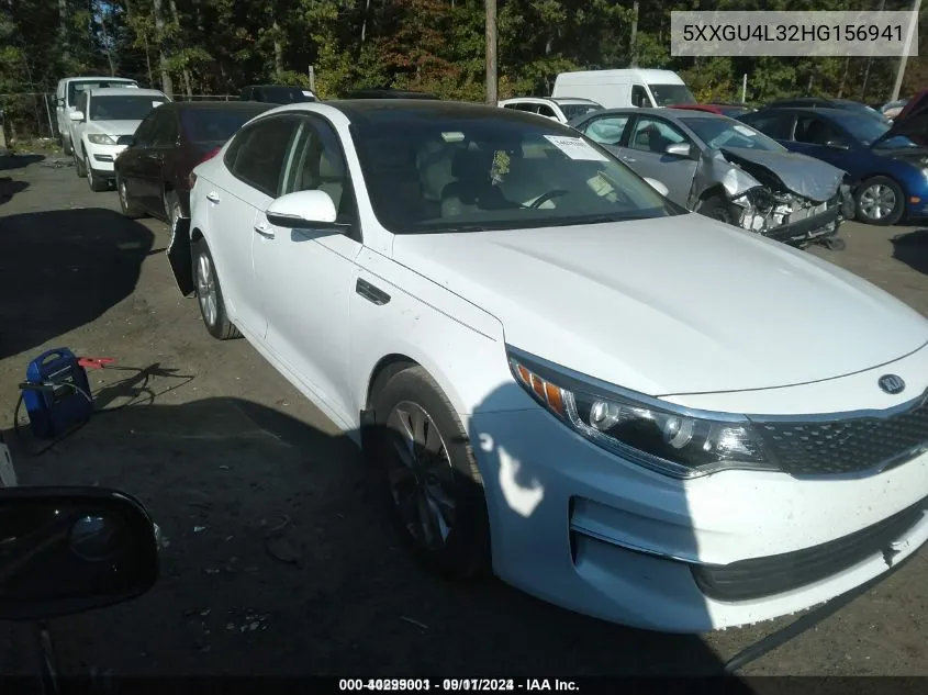 5XXGU4L32HG156941 2017 Kia Optima Ex