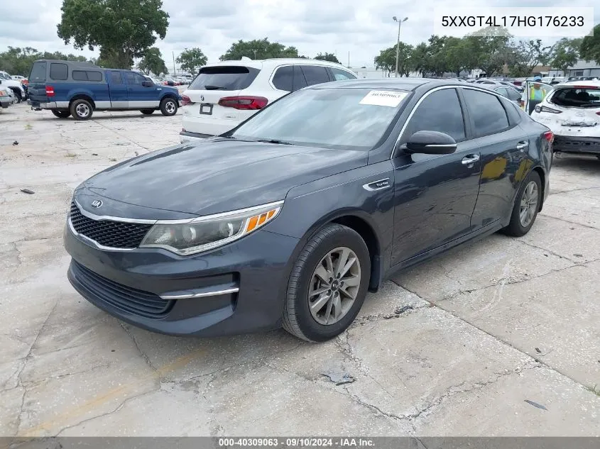 2017 Kia Optima Lx Turbo VIN: 5XXGT4L17HG176233 Lot: 40309063