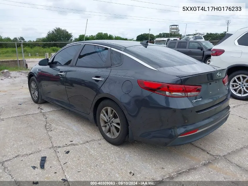 2017 Kia Optima Lx Turbo VIN: 5XXGT4L17HG176233 Lot: 40309063