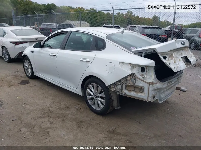 2017 Kia Optima Lx VIN: 5XXGT4L31HG162572 Lot: 40348759