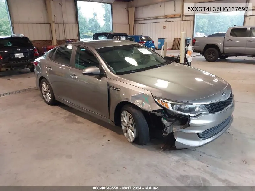 2017 Kia Optima Lx VIN: 5XXGT4L36HG137697 Lot: 40349550