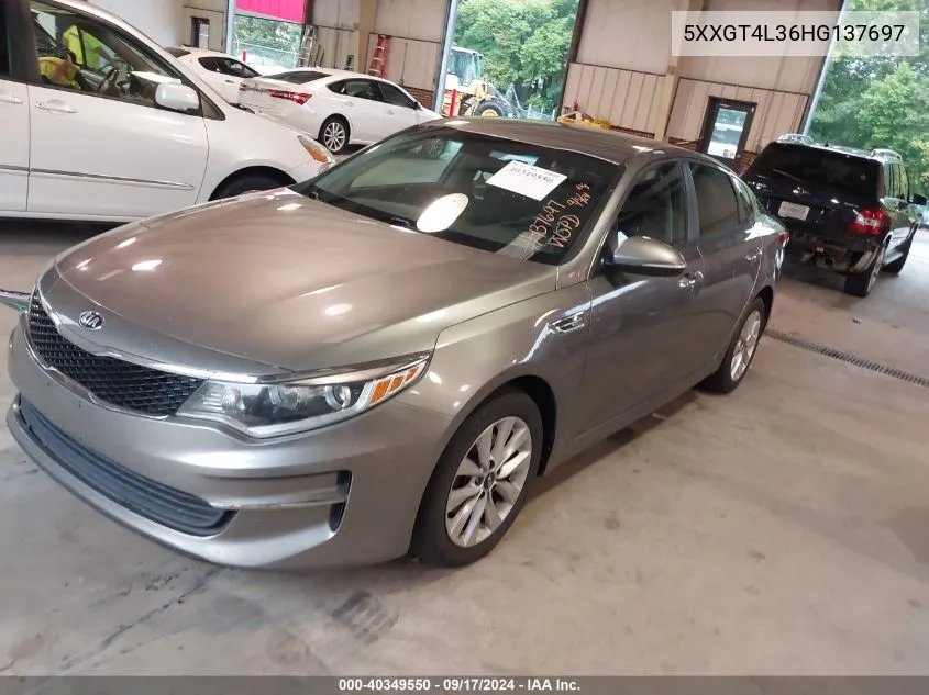 5XXGT4L36HG137697 2017 Kia Optima Lx