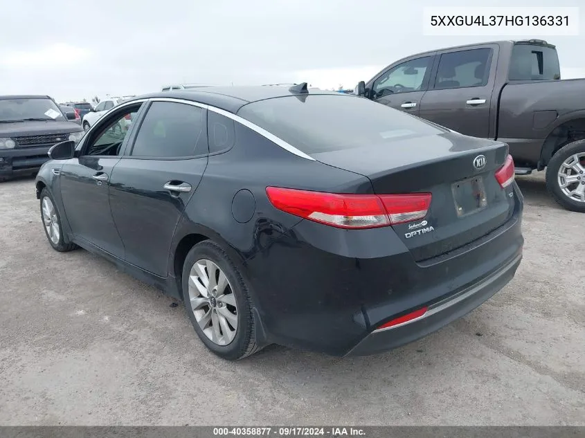 2017 Kia Optima Ex VIN: 5XXGU4L37HG136331 Lot: 40358877