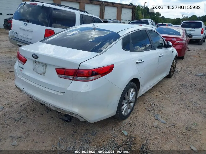 2017 Kia Optima Lx VIN: 5XXGT4L37HG155982 Lot: 40375927