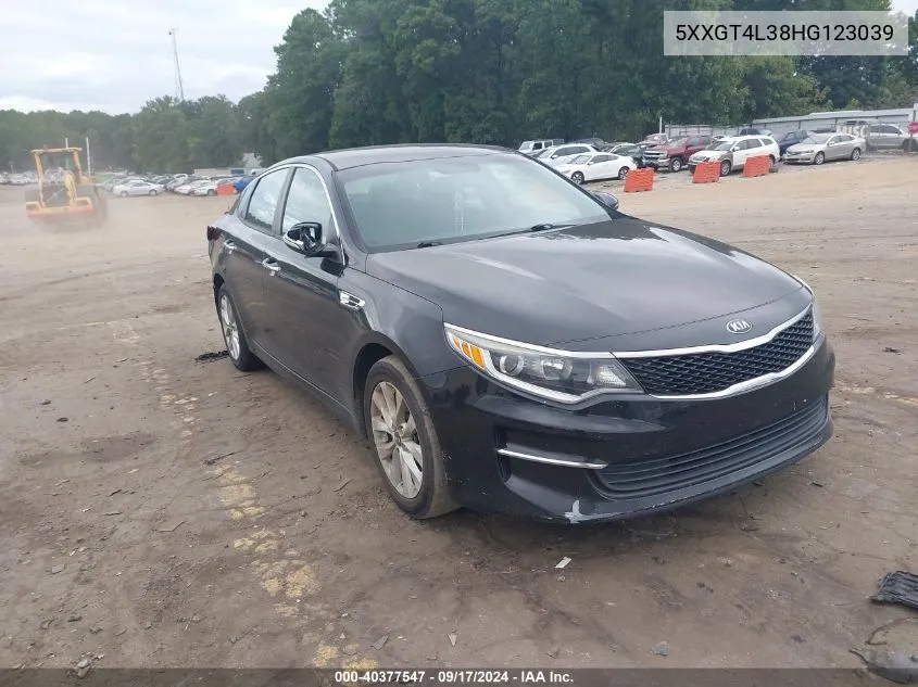 2017 Kia Optima Lx VIN: 5XXGT4L38HG123039 Lot: 40377547