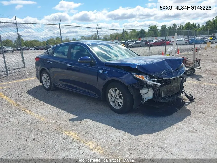 2017 Kia Optima Lx VIN: 5XXGT4L34HG148228 Lot: 40379563