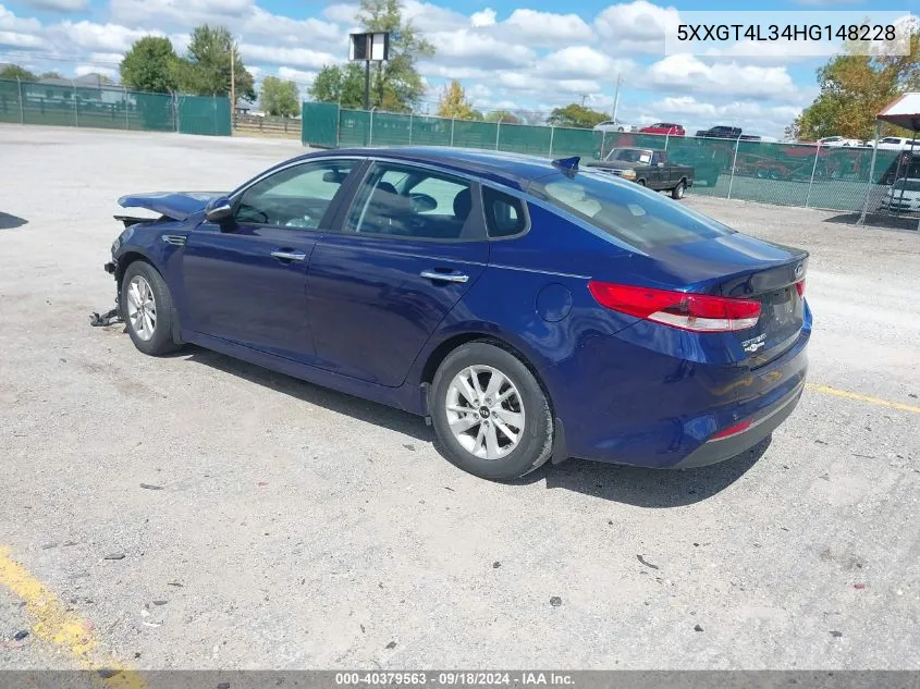 5XXGT4L34HG148228 2017 Kia Optima Lx