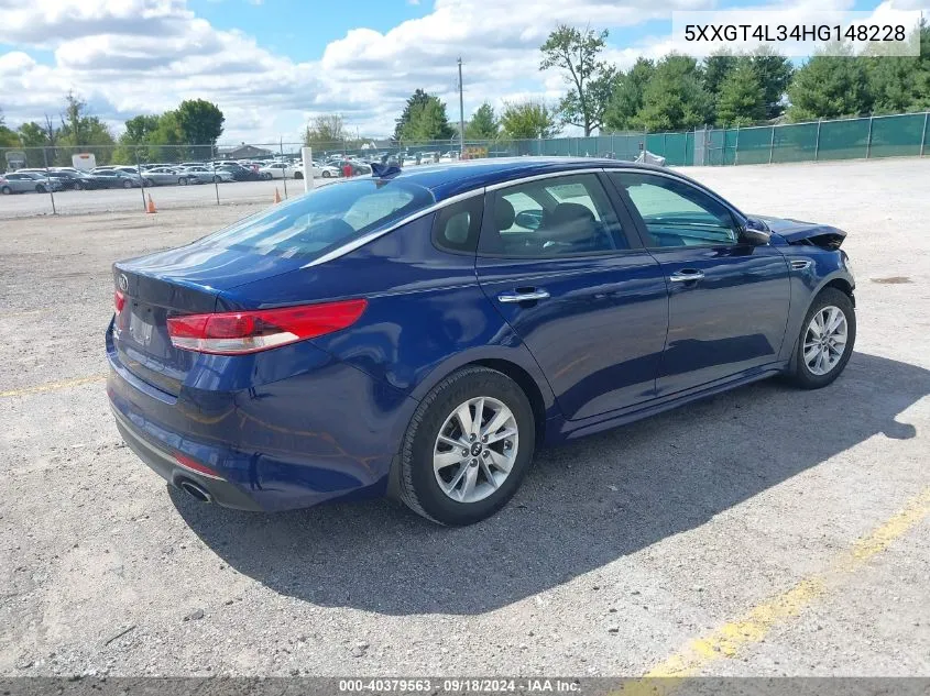 5XXGT4L34HG148228 2017 Kia Optima Lx