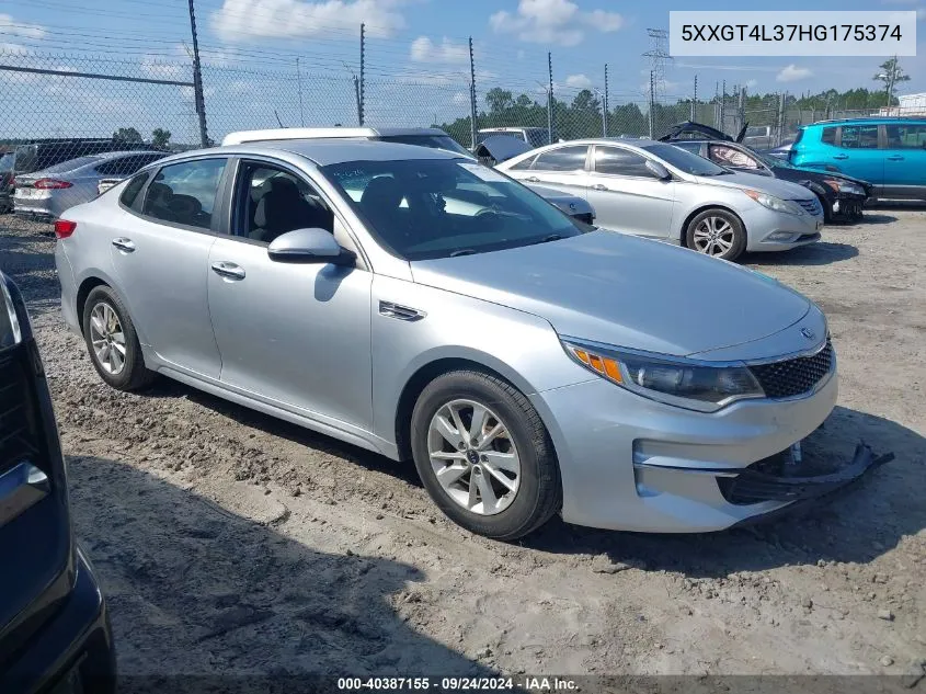 5XXGT4L37HG175374 2017 Kia Optima Lx