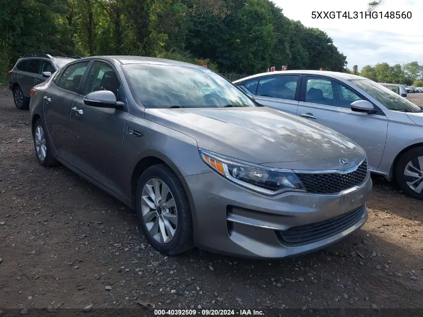 5XXGT4L31HG148560 2017 Kia Optima Lx