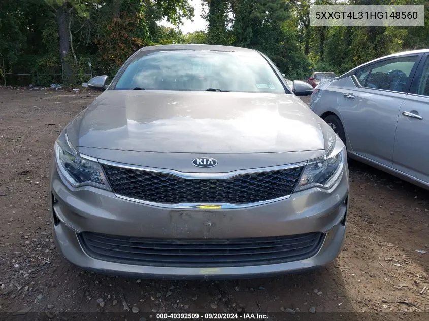 5XXGT4L31HG148560 2017 Kia Optima Lx