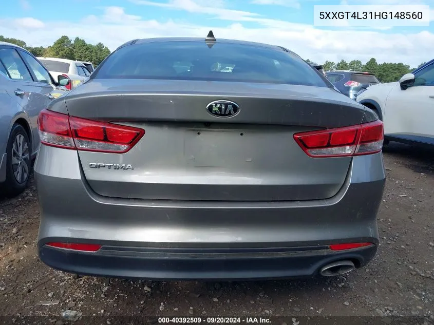 5XXGT4L31HG148560 2017 Kia Optima Lx