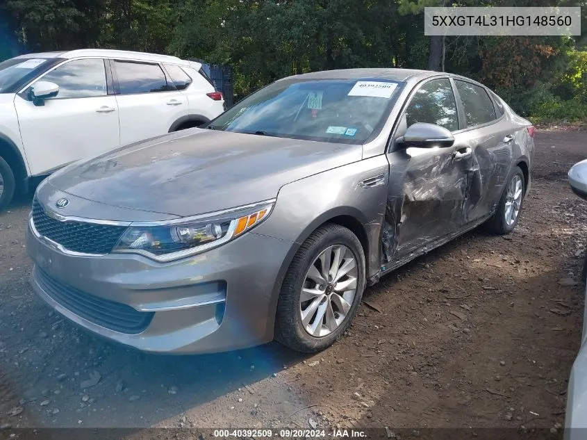 5XXGT4L31HG148560 2017 Kia Optima Lx