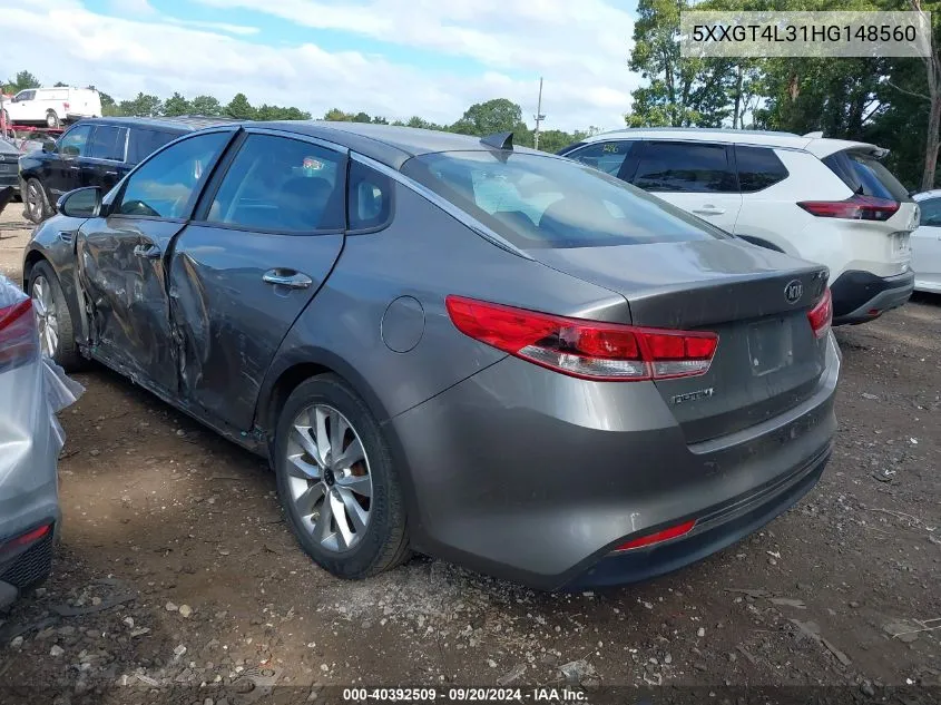 5XXGT4L31HG148560 2017 Kia Optima Lx