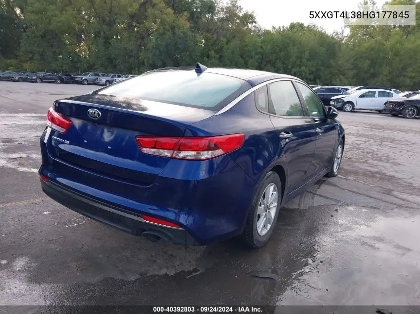 2017 Kia Optima Lx VIN: 5XXGT4L38HG177845 Lot: 40392803