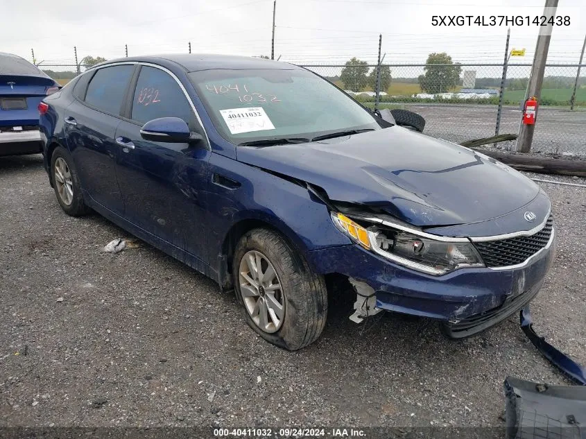 5XXGT4L37HG142438 2017 Kia Optima Lx