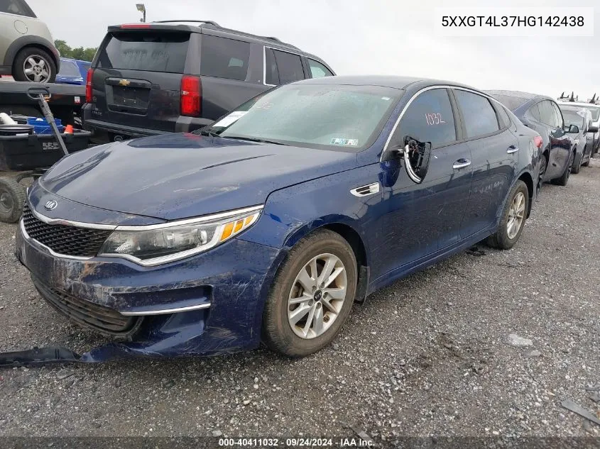 5XXGT4L37HG142438 2017 Kia Optima Lx