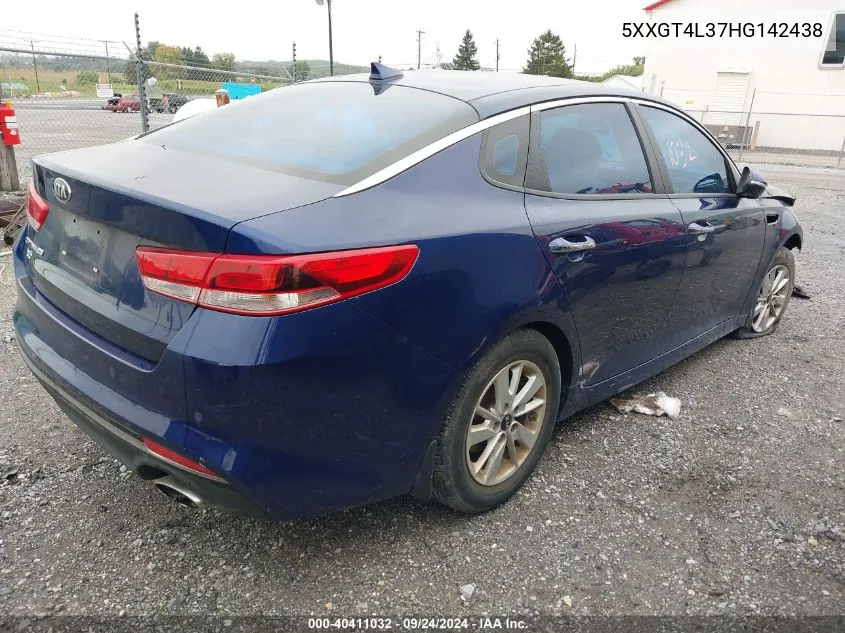 5XXGT4L37HG142438 2017 Kia Optima Lx