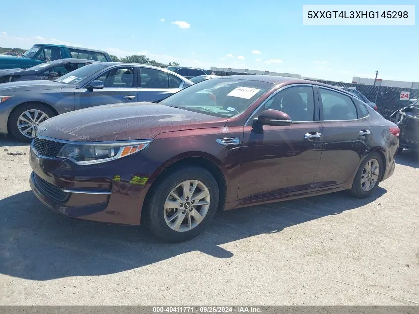 2017 Kia Optima Lx VIN: 5XXGT4L3XHG145298 Lot: 40411771