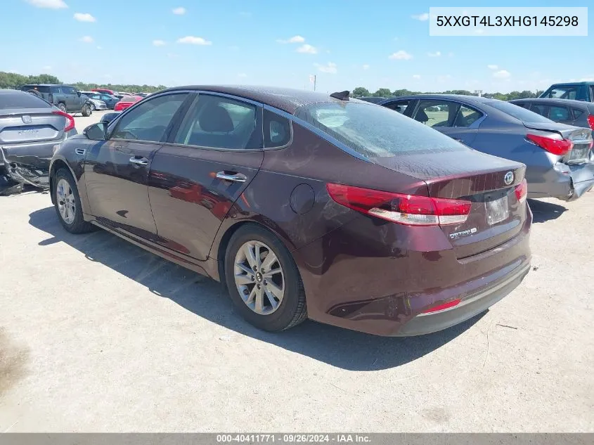 2017 Kia Optima Lx VIN: 5XXGT4L3XHG145298 Lot: 40411771